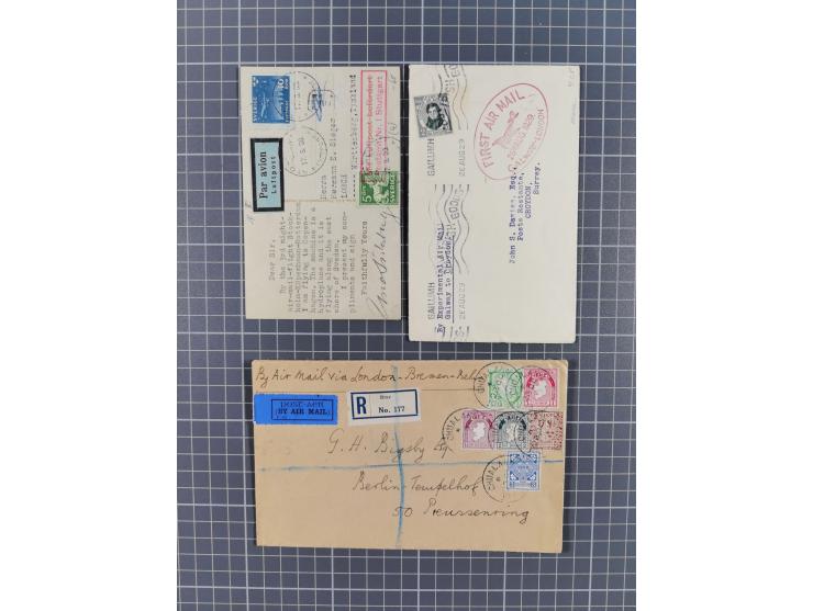 1914/70 (ca.), einigen hundert Luftpost-Briefe und Karten Europa und Übersee, Schwerpunkt vor 1945 mit u.a. viel Australien, 