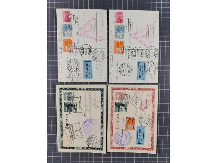 1914/70 (ca.), einigen hundert Luftpost-Briefe und Karten Europa und Übersee, Schwerpunkt vor 1945 mit u.a. viel Australien, 