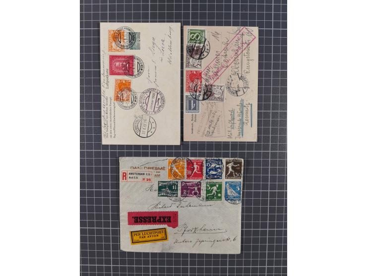 1914/70 (ca.), einigen hundert Luftpost-Briefe und Karten Europa und Übersee, Schwerpunkt vor 1945 mit u.a. viel Australien, 