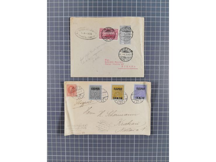 1914/70 (ca.), einigen hundert Luftpost-Briefe und Karten Europa und Übersee, Schwerpunkt vor 1945 mit u.a. viel Australien, 