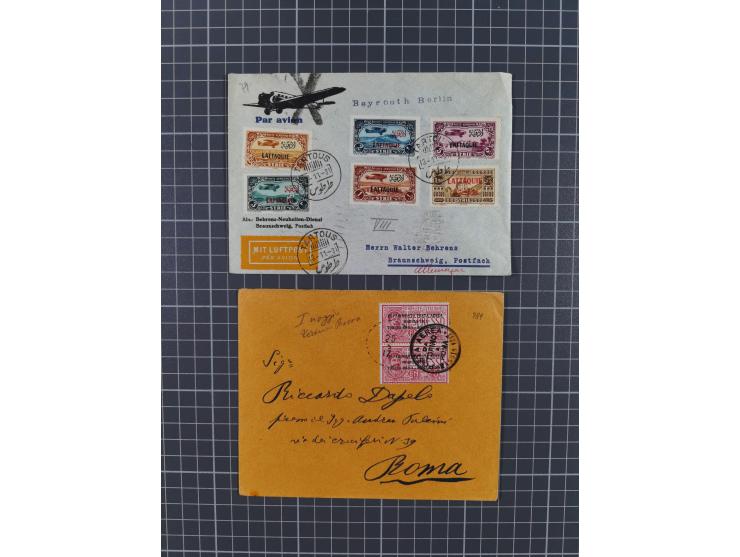 1914/70 (ca.), einigen hundert Luftpost-Briefe und Karten Europa und Übersee, Schwerpunkt vor 1945 mit u.a. viel Australien, 