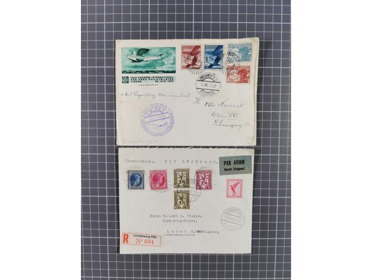 1914/70 (ca.), einigen hundert Luftpost-Briefe und Karten Europa und Übersee, Schwerpunkt vor 1945 mit u.a. viel Australien, 