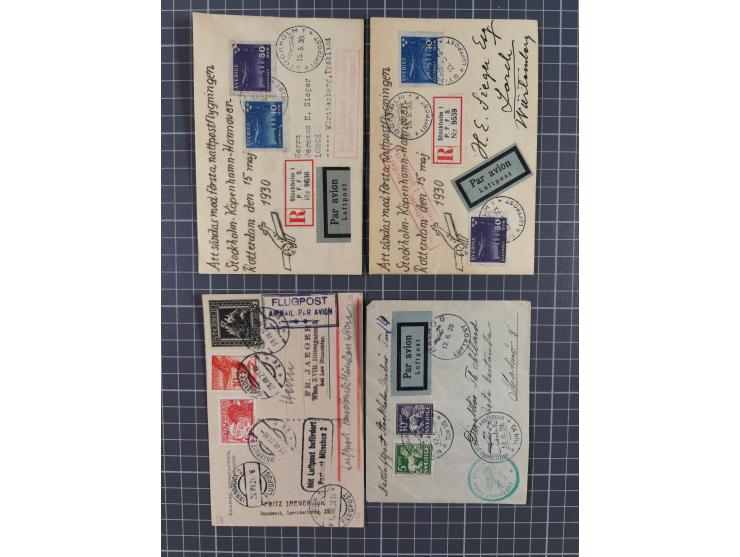 1914/70 (ca.), einigen hundert Luftpost-Briefe und Karten Europa und Übersee, Schwerpunkt vor 1945 mit u.a. viel Australien, 