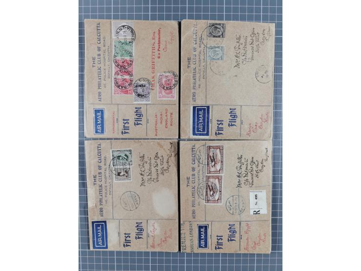 1914/70 (ca.), einigen hundert Luftpost-Briefe und Karten Europa und Übersee, Schwerpunkt vor 1945 mit u.a. viel Australien, 