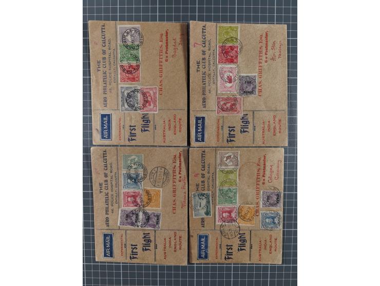 1914/70 (ca.), einigen hundert Luftpost-Briefe und Karten Europa und Übersee, Schwerpunkt vor 1945 mit u.a. viel Australien, 