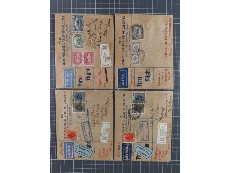 1914/70 (ca.), einigen hundert Luftpost-Briefe und Karten Europa und Übersee, Schwerpunkt vor 1945 mit u.a. viel Australien, 