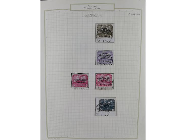 1918/20, interesting unused and used collection with many better stamps throughout, including varieties missing letters, doub