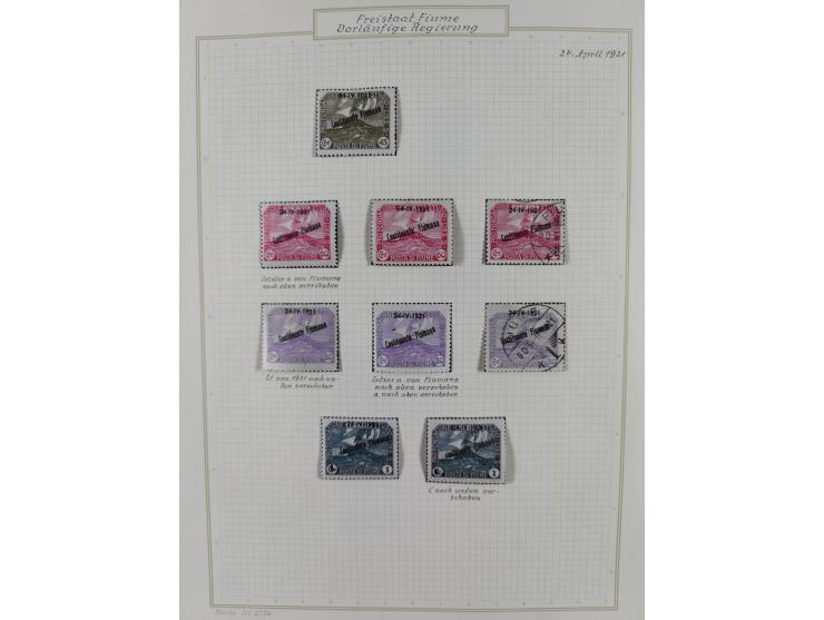 1918/20, interesting unused and used collection with many better stamps throughout, including varieties missing letters, doub