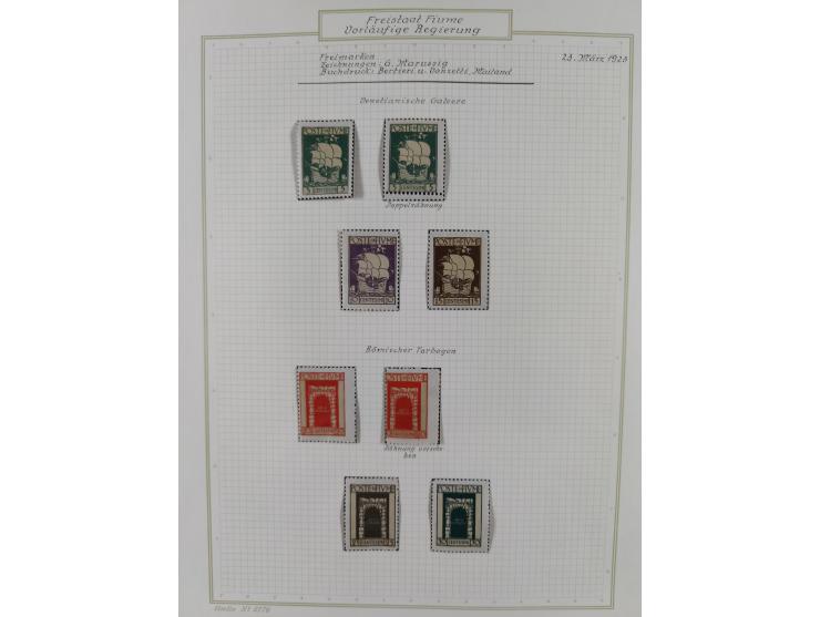 1918/20, interesting unused and used collection with many better stamps throughout, including varieties missing letters, doub