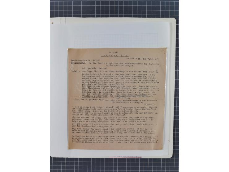 1933/65, umfangreiche Dokumentation und Sammlung “Gerhard Zucker - Raketenpost” mit frühen Briefen und Vignetten ab dem 1. Na