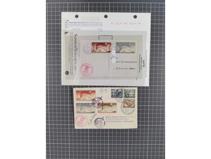 1933/65, umfangreiche Dokumentation und Sammlung “Gerhard Zucker - Raketenpost” mit frühen Briefen und Vignetten ab dem 1. Na