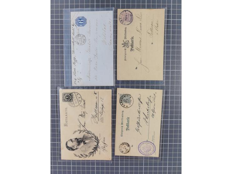 1840/2001 (ca.), Bremen und Cannstatt Heimat-Sammlung mit über 350 belegen, inkl. Dienstmarken und Feldpost, viele interessan