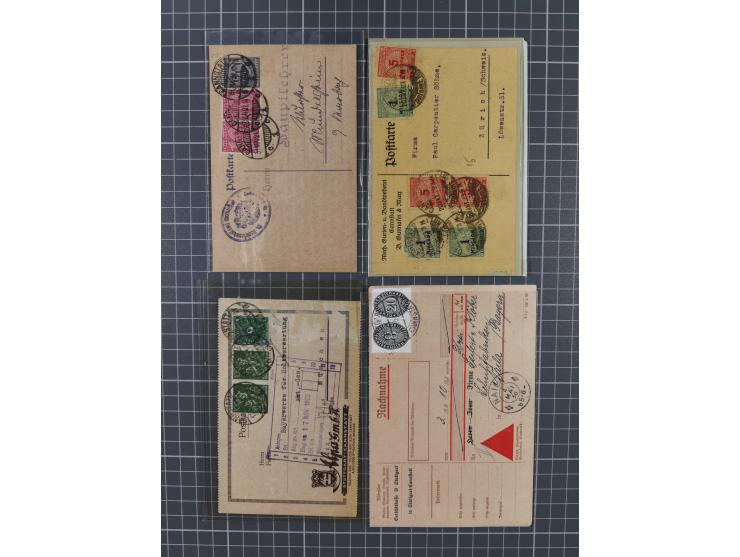 1840/2001 (ca.), Bremen und Cannstatt Heimat-Sammlung mit über 350 belegen, inkl. Dienstmarken und Feldpost, viele interessan