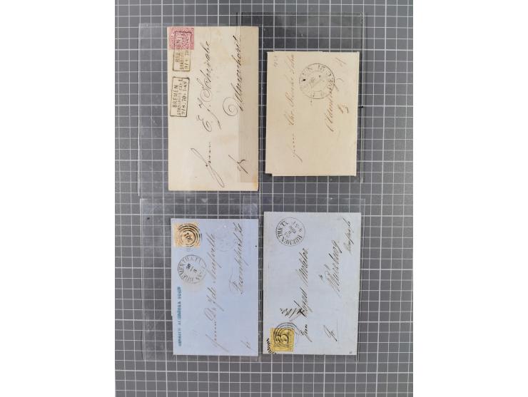 1840/2001 (ca.), Bremen und Cannstatt Heimat-Sammlung mit über 350 belegen, inkl. Dienstmarken und Feldpost, viele interessan