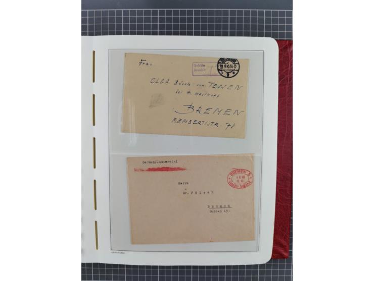 1840/2001 (ca.), Bremen und Cannstatt Heimat-Sammlung mit über 350 belegen, inkl. Dienstmarken und Feldpost, viele interessan