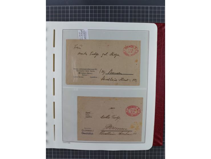 1840/2001 (ca.), Bremen und Cannstatt Heimat-Sammlung mit über 350 belegen, inkl. Dienstmarken und Feldpost, viele interessan