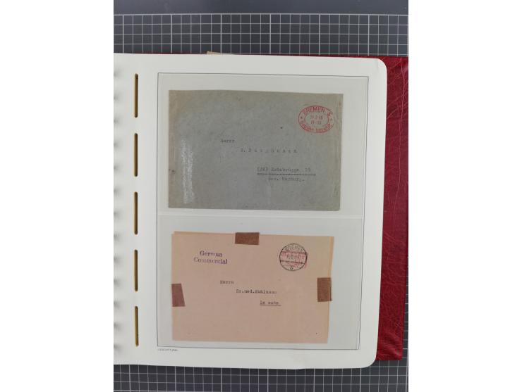 1840/2001 (ca.), Bremen und Cannstatt Heimat-Sammlung mit über 350 belegen, inkl. Dienstmarken und Feldpost, viele interessan