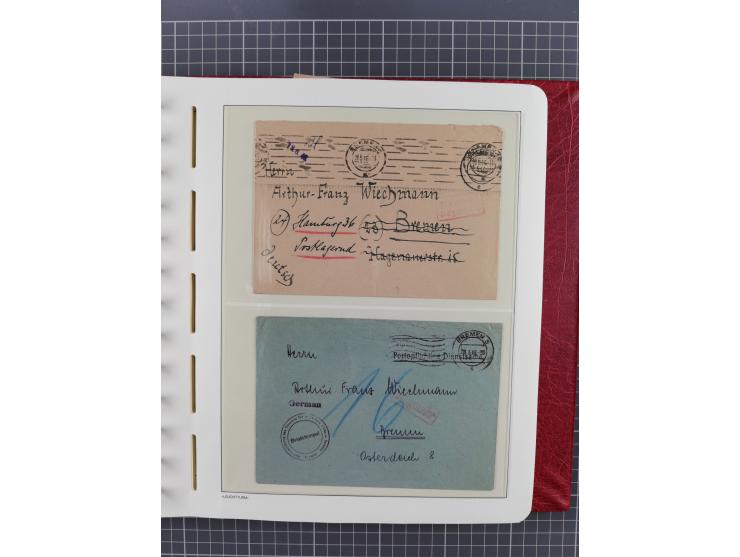 1840/2001 (ca.), Bremen und Cannstatt Heimat-Sammlung mit über 350 belegen, inkl. Dienstmarken und Feldpost, viele interessan