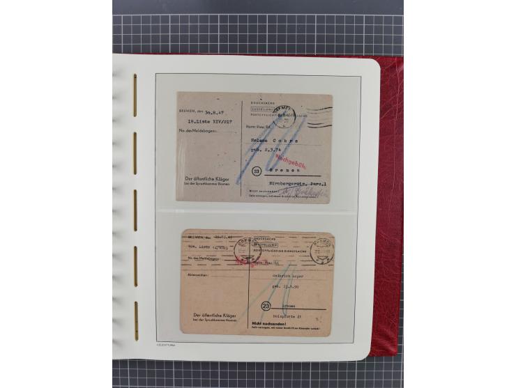 1840/2001 (ca.), Bremen und Cannstatt Heimat-Sammlung mit über 350 belegen, inkl. Dienstmarken und Feldpost, viele interessan