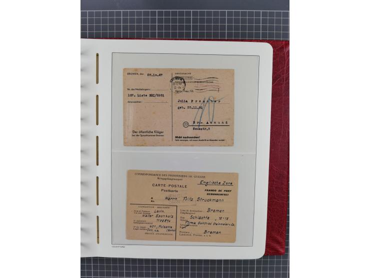 1840/2001 (ca.), Bremen und Cannstatt Heimat-Sammlung mit über 350 belegen, inkl. Dienstmarken und Feldpost, viele interessan