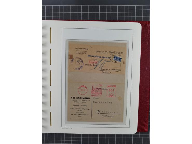 1840/2001 (ca.), Bremen und Cannstatt Heimat-Sammlung mit über 350 belegen, inkl. Dienstmarken und Feldpost, viele interessan