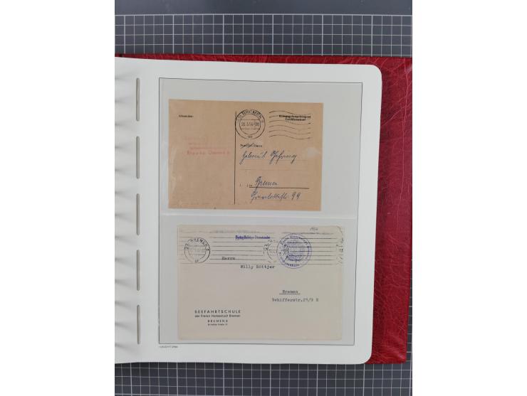 1840/2001 (ca.), Bremen und Cannstatt Heimat-Sammlung mit über 350 belegen, inkl. Dienstmarken und Feldpost, viele interessan