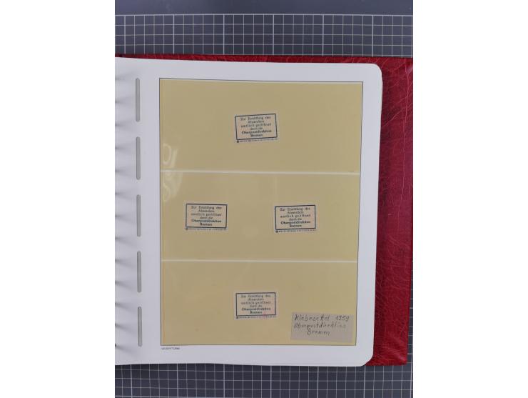 1840/2001 (ca.), Bremen und Cannstatt Heimat-Sammlung mit über 350 belegen, inkl. Dienstmarken und Feldpost, viele interessan