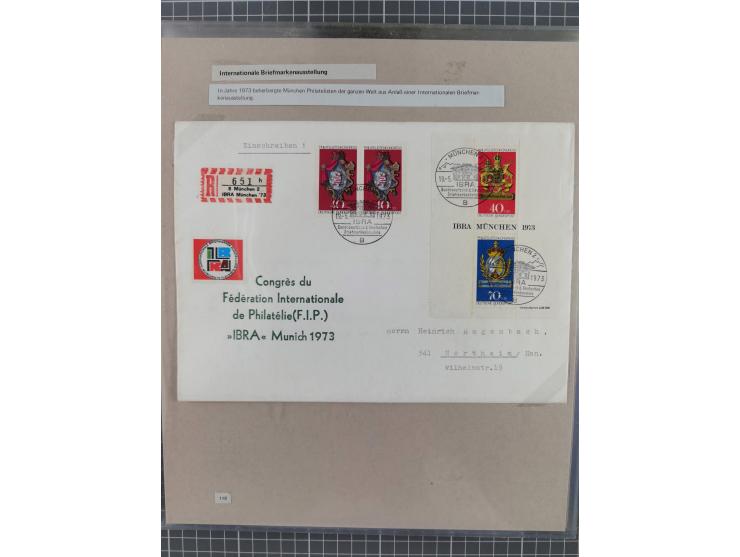 1815/1980 (ca.), interessante Sammlung 'Deutsche Geschichte', ausstellungsmäßig aufgezogen mit interessanten Belegen, dabei G