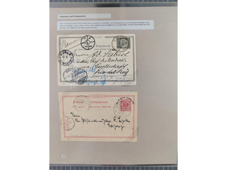 1815/1980 (ca.), interessante Sammlung 'Deutsche Geschichte', ausstellungsmäßig aufgezogen mit interessanten Belegen, dabei G