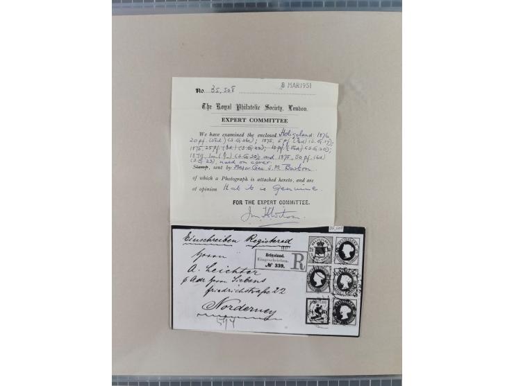 1815/1980 (ca.), interessante Sammlung 'Deutsche Geschichte', ausstellungsmäßig aufgezogen mit interessanten Belegen, dabei G