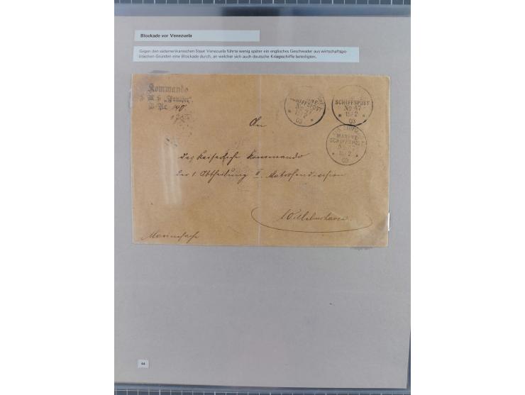 1815/1980 (ca.), interessante Sammlung 'Deutsche Geschichte', ausstellungsmäßig aufgezogen mit interessanten Belegen, dabei G