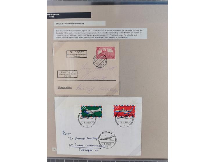 1815/1980 (ca.), interessante Sammlung 'Deutsche Geschichte', ausstellungsmäßig aufgezogen mit interessanten Belegen, dabei G