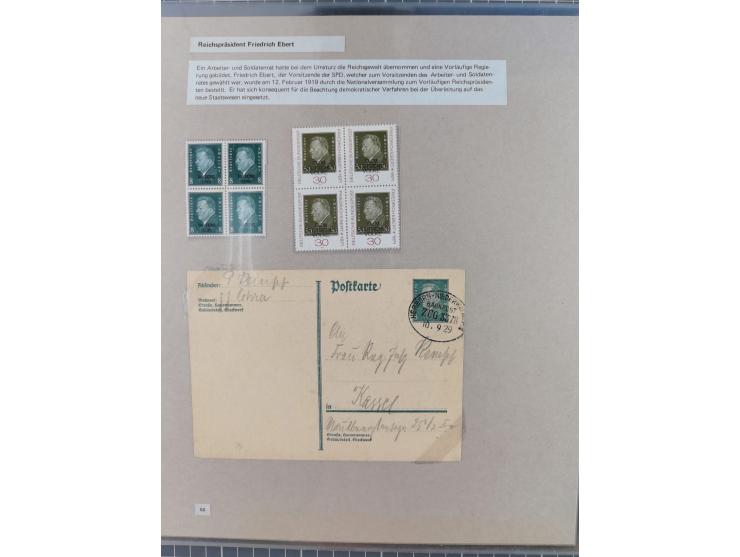 1815/1980 (ca.), interessante Sammlung 'Deutsche Geschichte', ausstellungsmäßig aufgezogen mit interessanten Belegen, dabei G