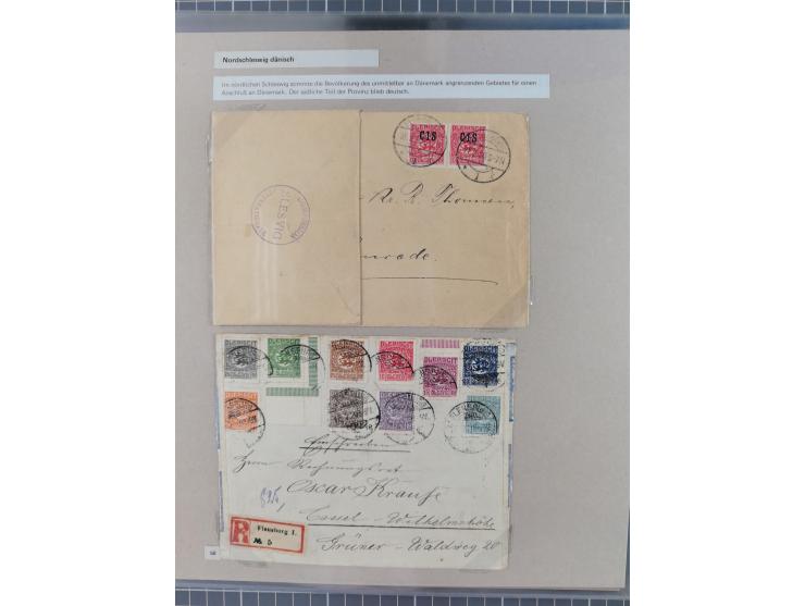 1815/1980 (ca.), interessante Sammlung 'Deutsche Geschichte', ausstellungsmäßig aufgezogen mit interessanten Belegen, dabei G