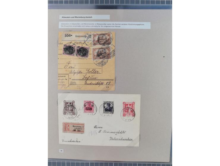 1815/1980 (ca.), interessante Sammlung 'Deutsche Geschichte', ausstellungsmäßig aufgezogen mit interessanten Belegen, dabei G