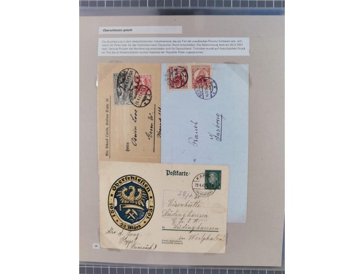 1815/1980 (ca.), interessante Sammlung 'Deutsche Geschichte', ausstellungsmäßig aufgezogen mit interessanten Belegen, dabei G