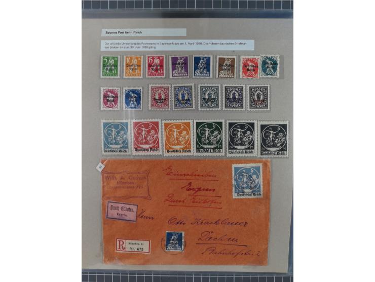 1815/1980 (ca.), interessante Sammlung 'Deutsche Geschichte', ausstellungsmäßig aufgezogen mit interessanten Belegen, dabei G