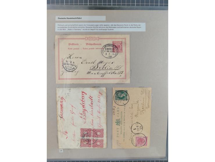 1815/1980 (ca.), interessante Sammlung 'Deutsche Geschichte', ausstellungsmäßig aufgezogen mit interessanten Belegen, dabei G