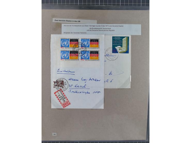 1815/1980 (ca.), interessante Sammlung 'Deutsche Geschichte', ausstellungsmäßig aufgezogen mit interessanten Belegen, dabei G