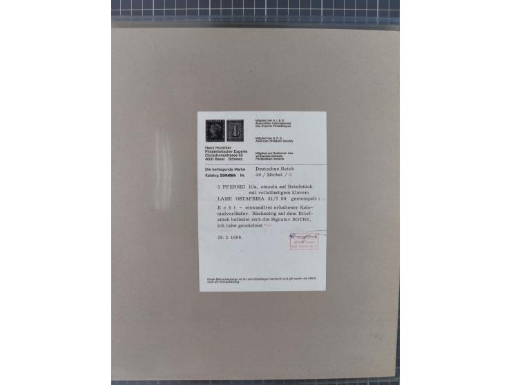 1815/1980 (ca.), interessante Sammlung 'Deutsche Geschichte', ausstellungsmäßig aufgezogen mit interessanten Belegen, dabei G