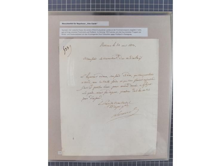 1815/1980 (ca.), interessante Sammlung 'Deutsche Geschichte', ausstellungsmäßig aufgezogen mit interessanten Belegen, dabei G