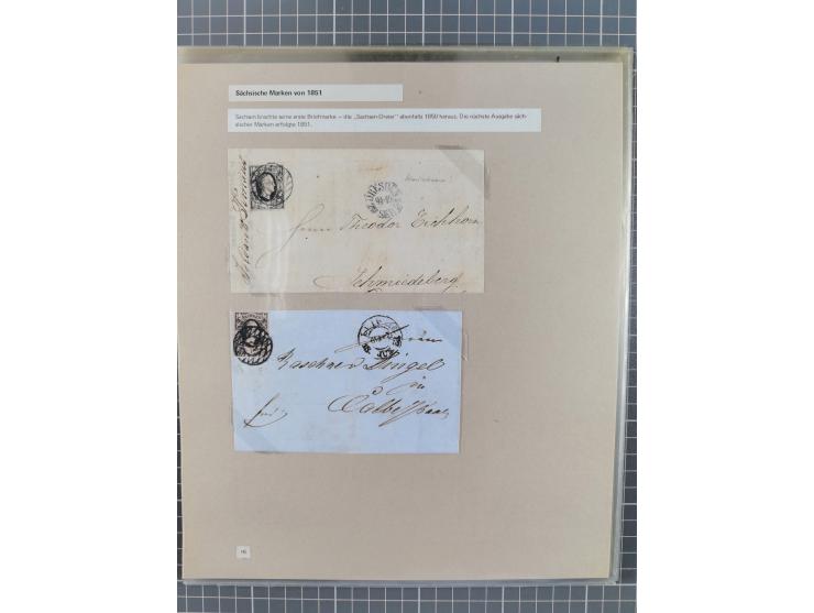 1815/1980 (ca.), interessante Sammlung 'Deutsche Geschichte', ausstellungsmäßig aufgezogen mit interessanten Belegen, dabei G