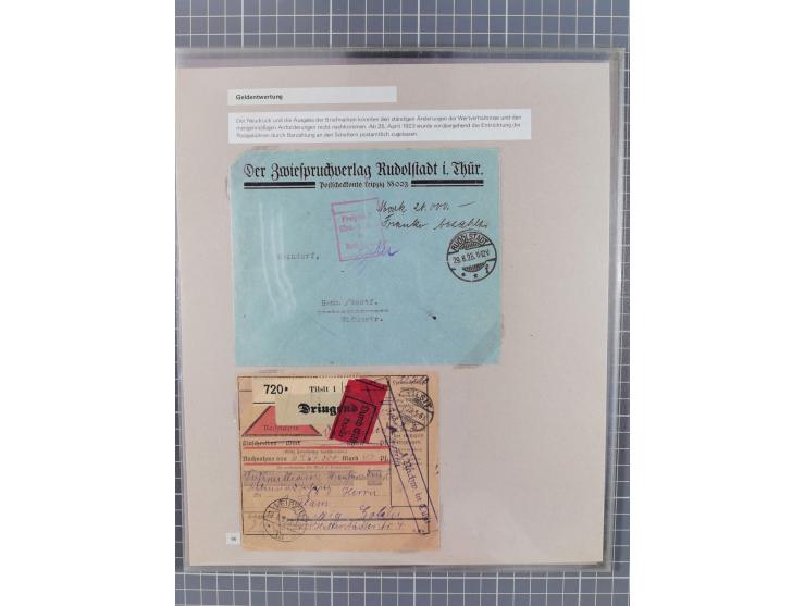 1815/1980 (ca.), interessante Sammlung 'Deutsche Geschichte', ausstellungsmäßig aufgezogen mit interessanten Belegen, dabei G