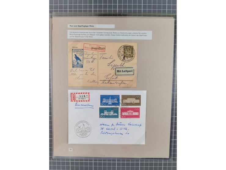 1815/1980 (ca.), interessante Sammlung 'Deutsche Geschichte', ausstellungsmäßig aufgezogen mit interessanten Belegen, dabei G