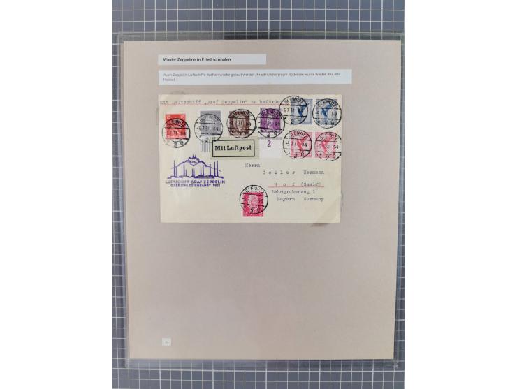 1815/1980 (ca.), interessante Sammlung 'Deutsche Geschichte', ausstellungsmäßig aufgezogen mit interessanten Belegen, dabei G