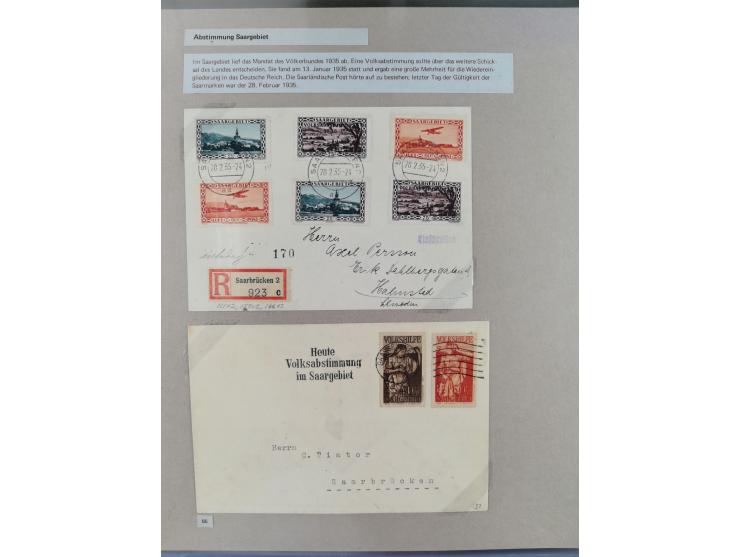 1815/1980 (ca.), interessante Sammlung 'Deutsche Geschichte', ausstellungsmäßig aufgezogen mit interessanten Belegen, dabei G