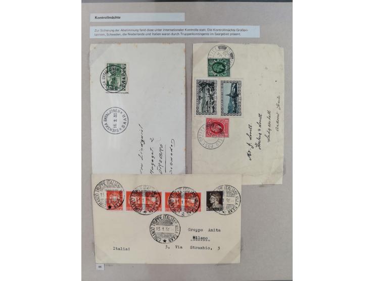 1815/1980 (ca.), interessante Sammlung 'Deutsche Geschichte', ausstellungsmäßig aufgezogen mit interessanten Belegen, dabei G