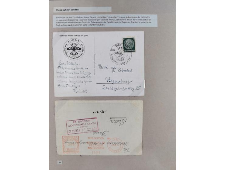 1815/1980 (ca.), interessante Sammlung 'Deutsche Geschichte', ausstellungsmäßig aufgezogen mit interessanten Belegen, dabei G