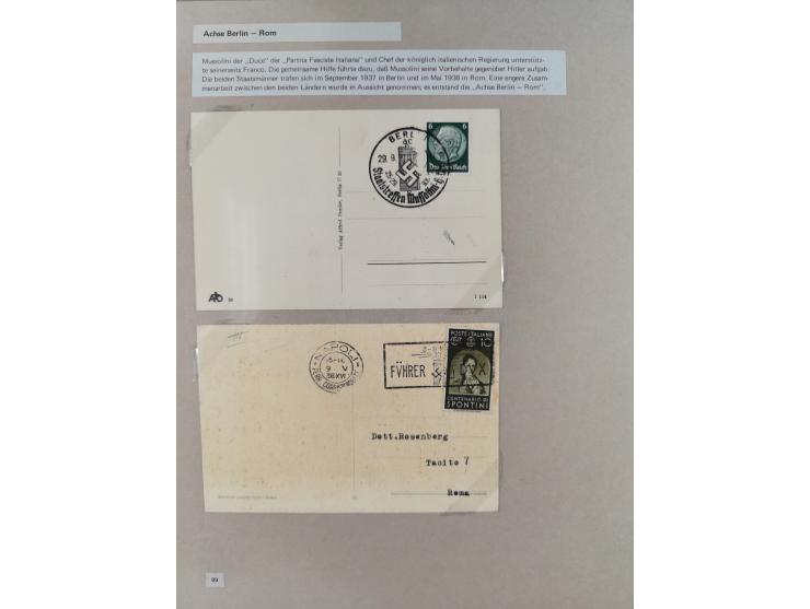 1815/1980 (ca.), interessante Sammlung 'Deutsche Geschichte', ausstellungsmäßig aufgezogen mit interessanten Belegen, dabei G