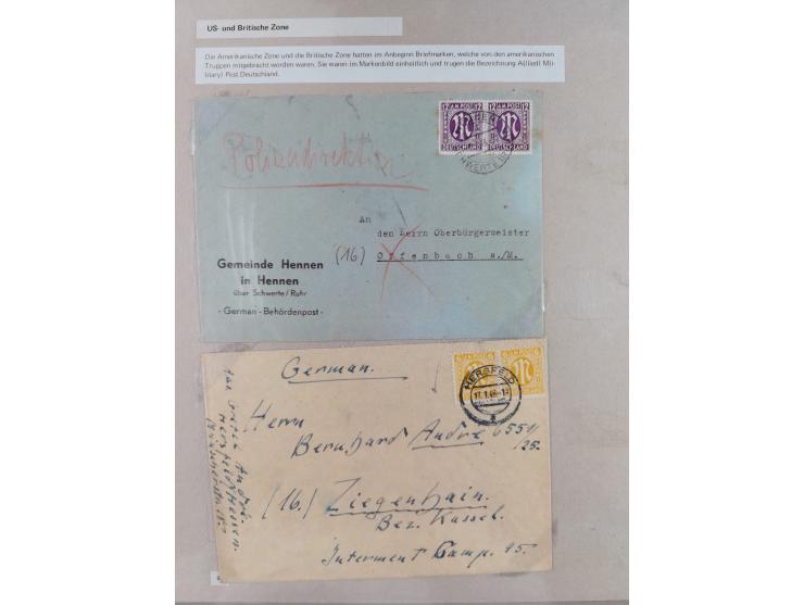 1815/1980 (ca.), interessante Sammlung 'Deutsche Geschichte', ausstellungsmäßig aufgezogen mit interessanten Belegen, dabei G